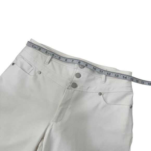 Karl Lagerfeld Paris Womens Slim Fit 3 Buttons High-Waisted White Pants Size 8 - Picture 5 of 12